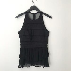 Nicole Miller Artelier Silk Zipper Back Blouse